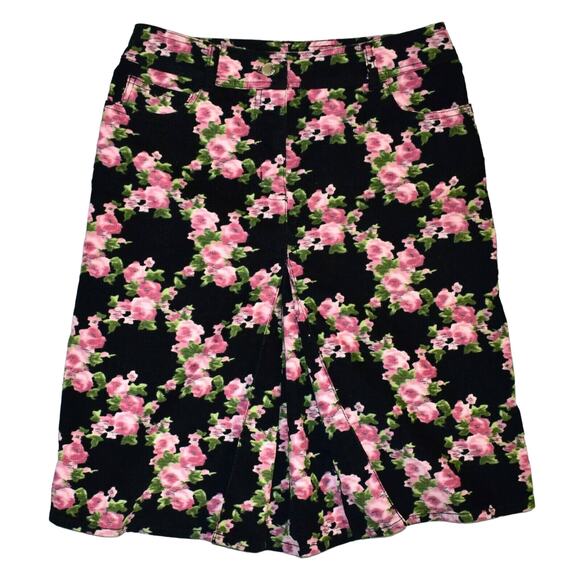 RED Valentino Dresses & Skirts - A5 NEW RED VALENTINO Black Floral Micro Corduroy Jean Pocket Mini Skirt Size 36